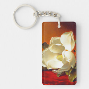 Porte-clefs Magnolia sur Red Velvet Martin Johnson Heade