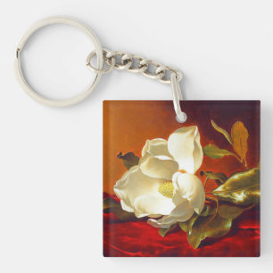 Porte-clefs Magnolia sur Red Velvet Martin Johnson Heade