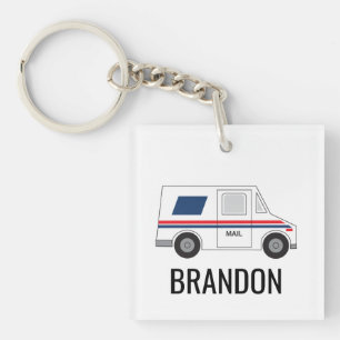 Porte-clefs Mailman personnalisé, Transporteur postal Camion