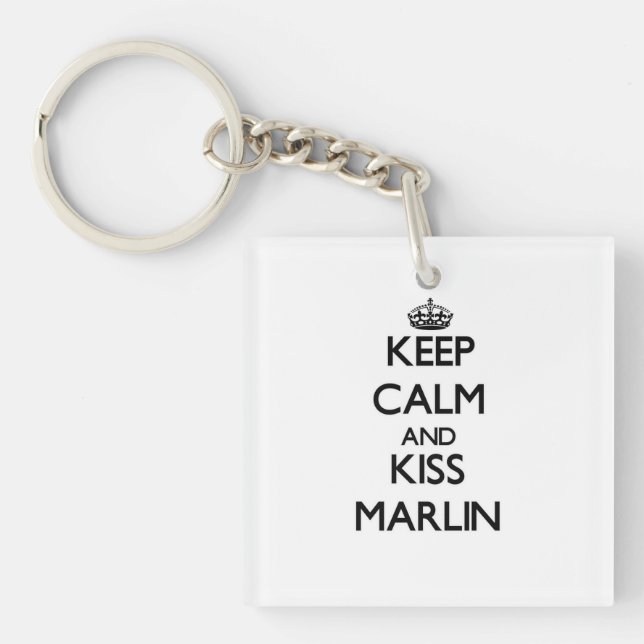 Porte-clefs Maintenez calme et baiser Marlin (Devant)