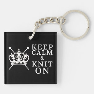 Porte-clefs Maintenir Le Knit Calme Sur Les Artisanats {Dark}