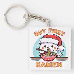 Porte-clefs Mais premier Ramen Noël Père Noël Amoureux des cha