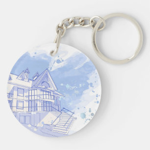 Porte-clefs maison : aspiration d'aquarelle