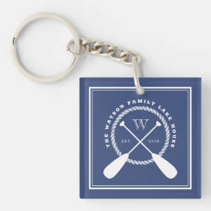Porte-clefs Maison Blue Lake Monogram Pagaies franchies