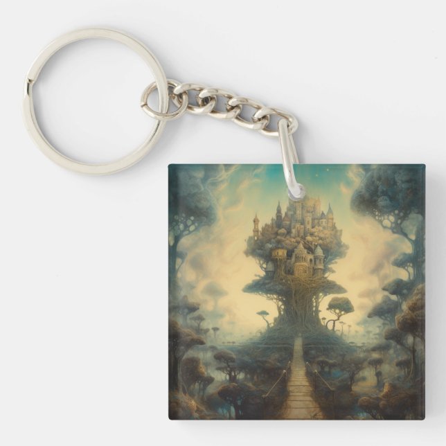 Porte-clefs Maison d'arbre mythique (Devant)