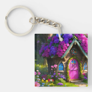 Porte-clefs Maison de fée