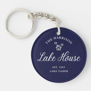 Porte-clefs Maison de lac familiale décoration côtière personn