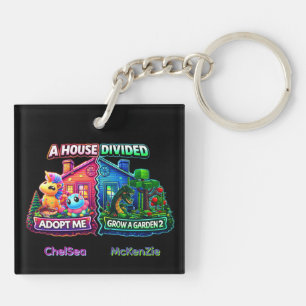Porte-clefs Maison Divisée Adopt Me vs Grow A Garden 2