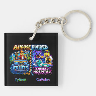 Porte-clefs Maison divisée Blox Fruits contre hôpital animalie