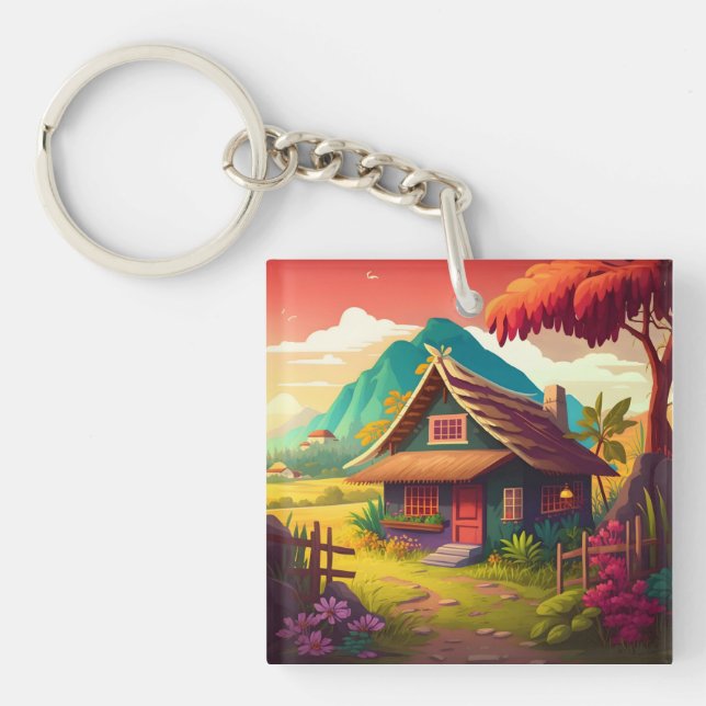 Porte-clefs Maison traditionnelle philippine-36543 (Devant)