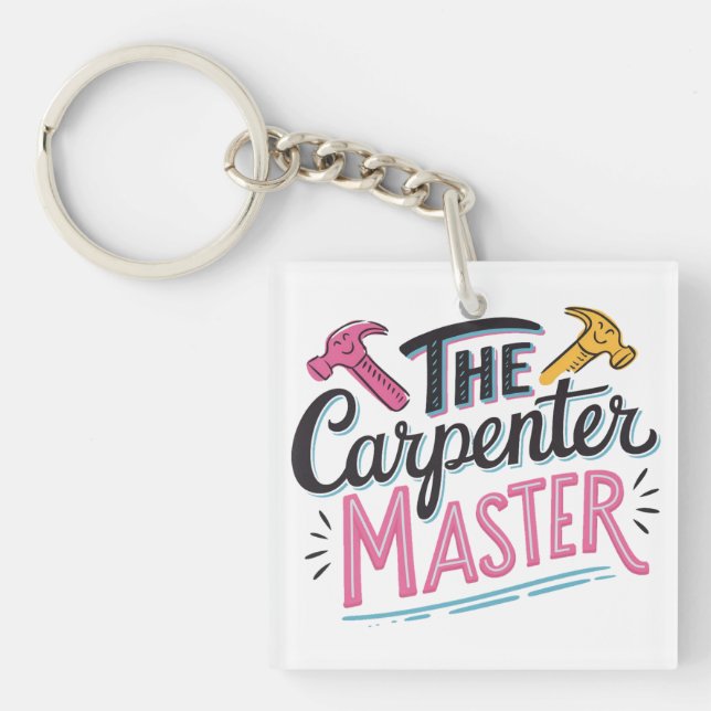 Porte-clefs maître de métier de charpentier (Devant)