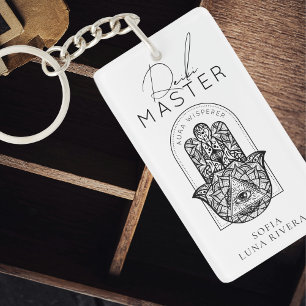 Porte-clefs Maître Reiki Main Hamsa Mauvais Œil Thérapeute Yog