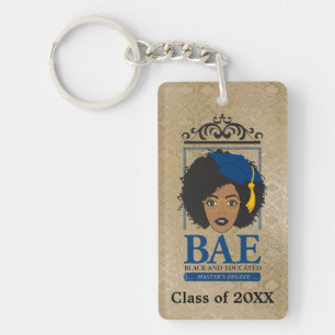 Porte-clefs Maîtrise noire et instruite Classe personnalisée