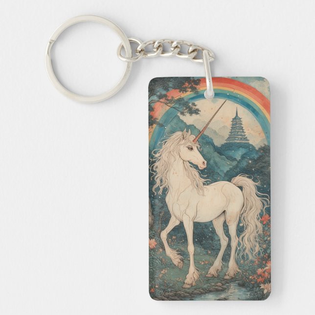 Porte-clefs Majestic Unicorn - Style japonais (Devant)