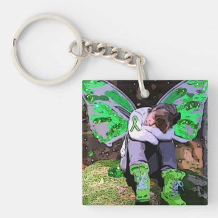 Porte-clefs Maladie de Lyme Angel guerrier ou Porte - clé de f