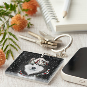Porte-clefs Malamute d'Alaska