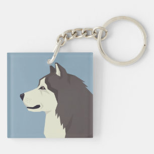 Porte-clefs Malamute d'Alaska
