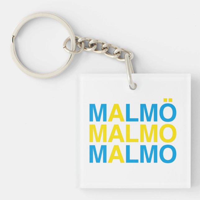 Porte-clefs MALMO Swedish Flag (Devant)