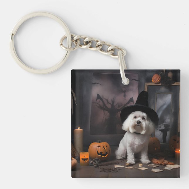 Porte-clefs Maltais Citrouille Halloween effroi (Devant)