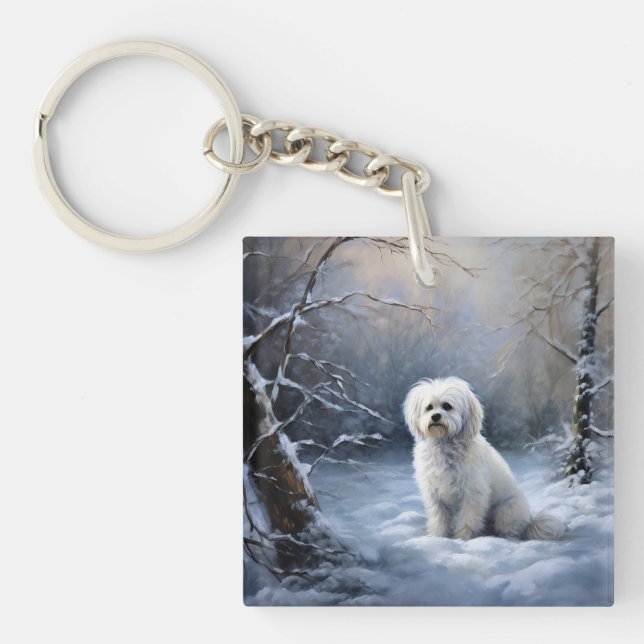 Porte-clefs Maltais Laisser Neige Noël (Devant)