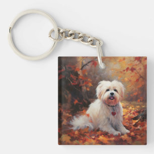 Porte-clefs Malti Tzu à l'automne Feuilles automne Inspire