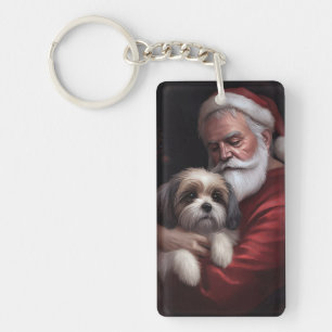 Porte-clefs Malti Tzu avec le Père Noël Festif Noël