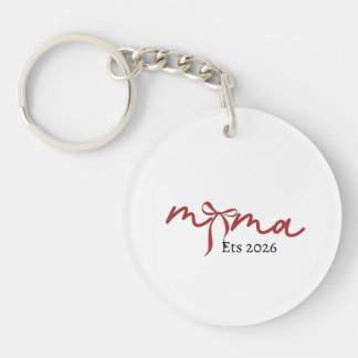Porte-clefs MAMA Keychain 2026 – Minimalist Mama Design, Mom G