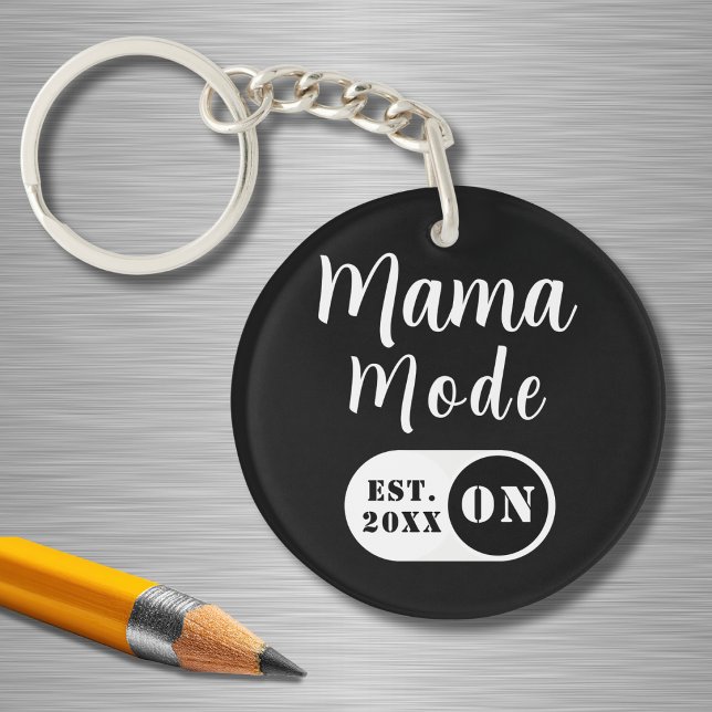 Porte-clefs Mama Mode activé, Année Estimée, Maman noire perso (Créateur téléchargé)