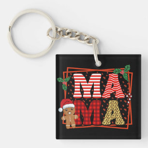 Porte-clefs Mama - Noël Plaid Design Motif-50094