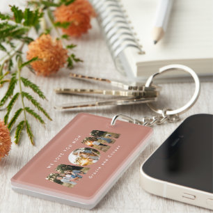 Porte-clefs Maman 3 photo moderne élégante terre cuite mère jo