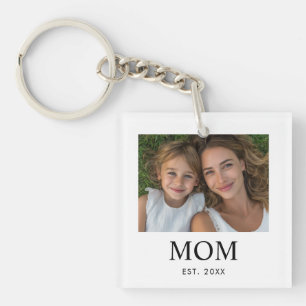 Porte-clefs Maman a établi une photo de script moderne