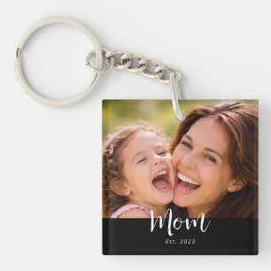 Porte-clefs Maman a établi une photo de script moderne