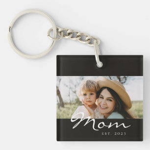 Porte-clefs Maman a établi une photo de script moderne