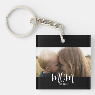 Porte-clefs Maman a établi une photo de script moderne