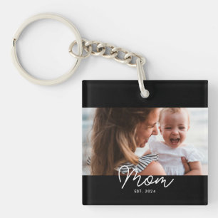 Porte-clefs Maman a établi une photo de script moderne