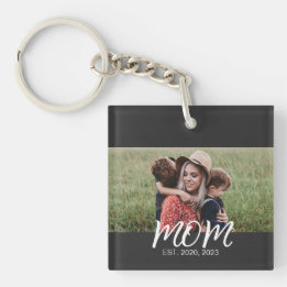 Porte-clefs Maman a établi une photo de script moderne