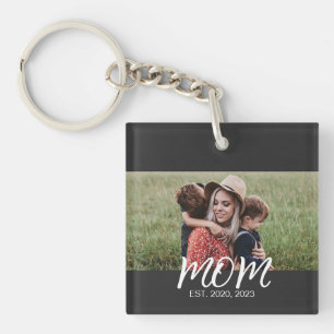 Porte-clefs Maman a établi une photo de script moderne