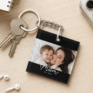 Porte-clefs Maman a établi une photo de script moderne