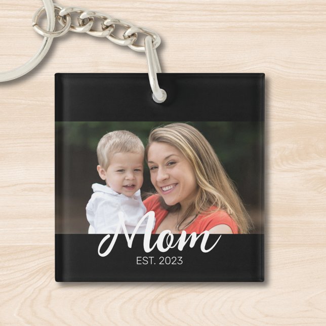 Porte-clefs Maman a établi une photo de script moderne (Créateur téléchargé)