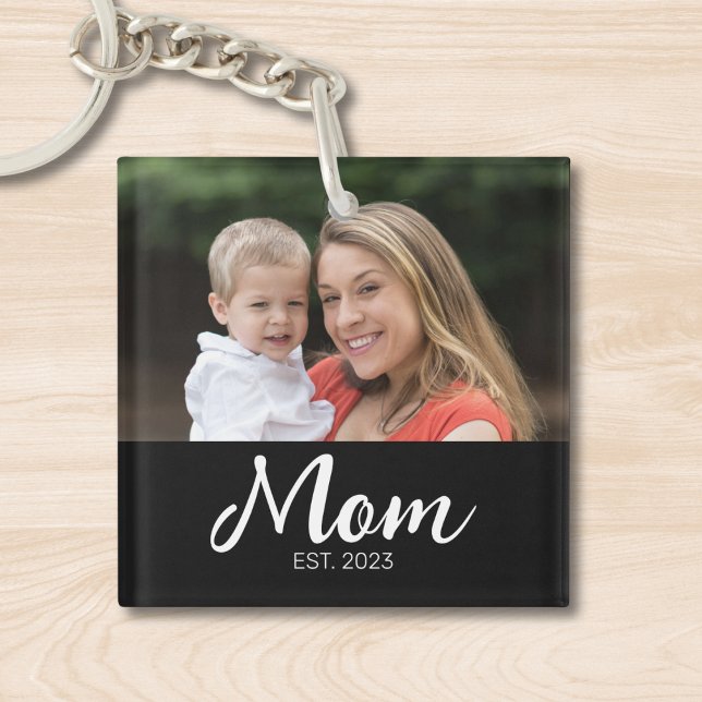 Porte-clefs Maman a établi une photo de script moderne (Créateur téléchargé)