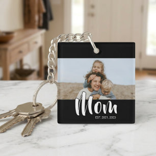 Porte-clefs Maman a établi une photo de script moderne