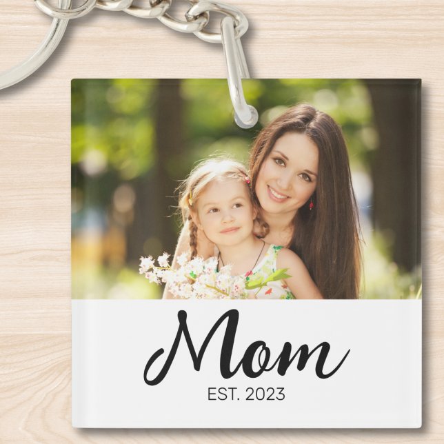 Porte-clefs Maman a établi une photo de script moderne (Créateur téléchargé)