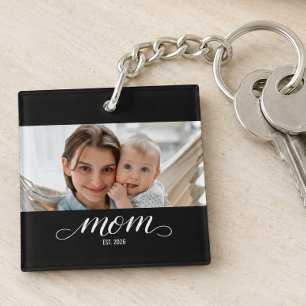 Porte-clefs Maman a établi une photo de script moderne