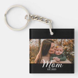 Porte-clefs Maman a établi une photo de script moderne