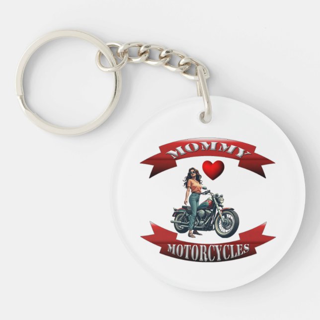 Porte-clefs Maman aime les motos (Devant)