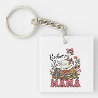 Porte-clefs Maman bibliophile mignonne art de mots