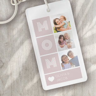 Porte-clefs Maman Blush Pink Heart Photos