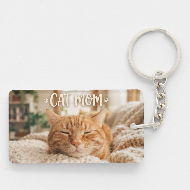 Porte-clefs Maman chat. Joli chat tigré.  (Créateur téléchargé)