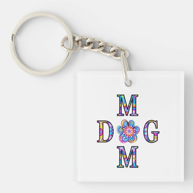 Porte-clefs Maman Chien Croix (Devant)
