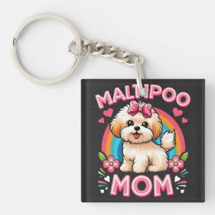 Porte-clefs Maman Chien Maltipoo Pour Propriétaire De Chien Ma